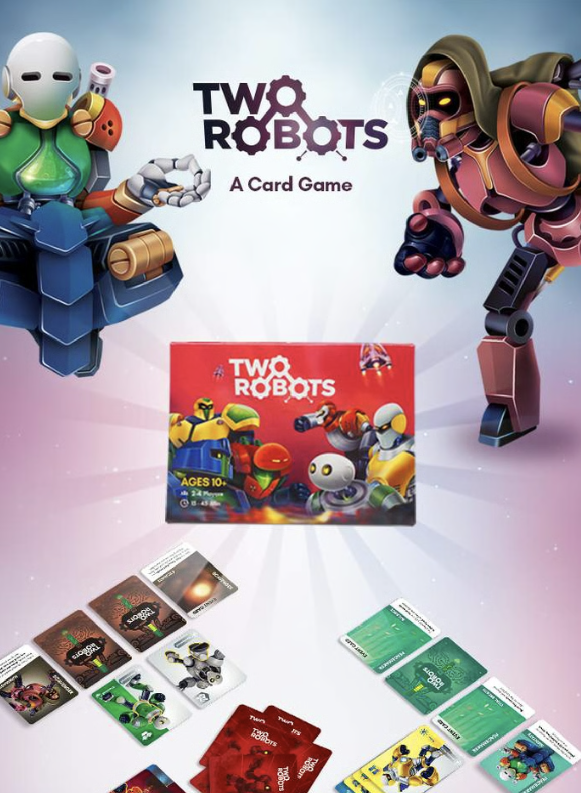 Two Robots tabletop game Kickstarter — the original physical card game that shipped 1,200+ copies worldwide before the digital game existed